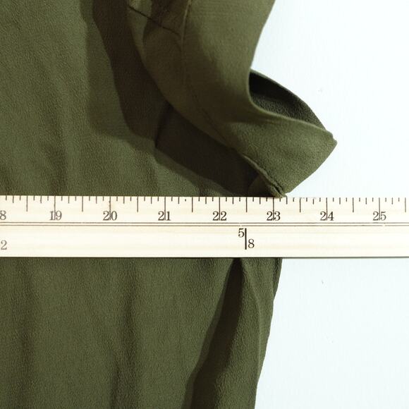 NWT Madewell Olive Green Lightweight Short Sleeve Button Up Casual Shirt Top XS - Picture 8 of 9